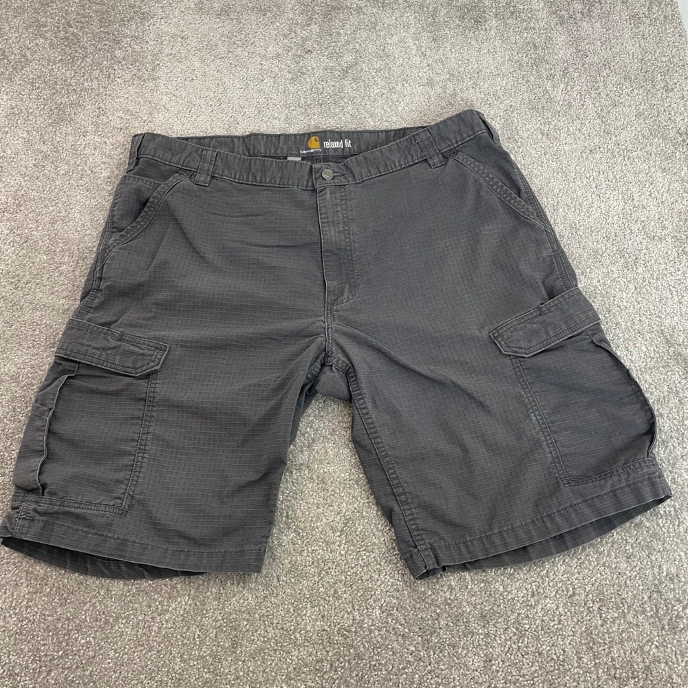 Carhartt Cargo Shorts Mens 42 Relaxed Fit Force Broxton Pockets Ripstop Gray